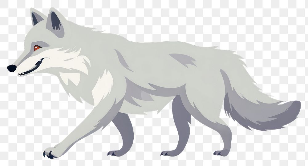 PNG Wolf running wolf illustration animal.