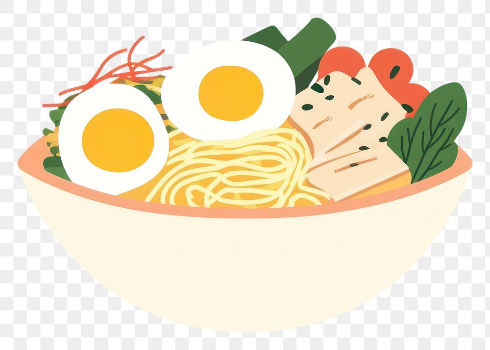 PNG Ramen illustration noodle food.