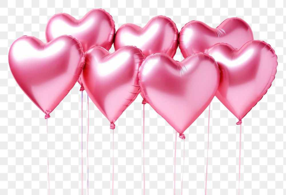 PNG Pink heart shaped balloons valentine's background.