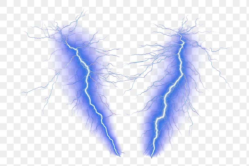 PNG Lightning bolts lightning nature blue.