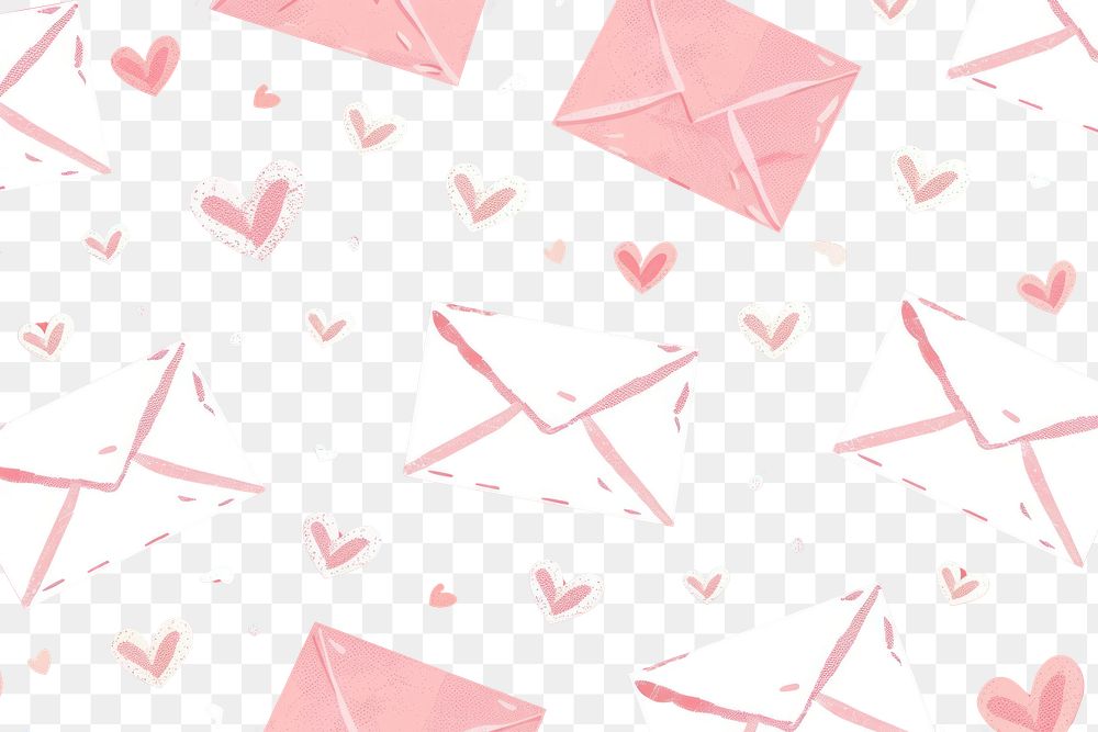 PNG Illustration white love envelope background pattern pink.