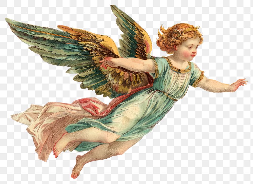 PNG Angel vintage illustration archangel.