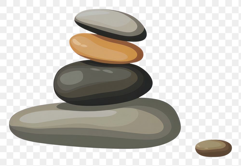 PNG Pebble illustration composition meditative.