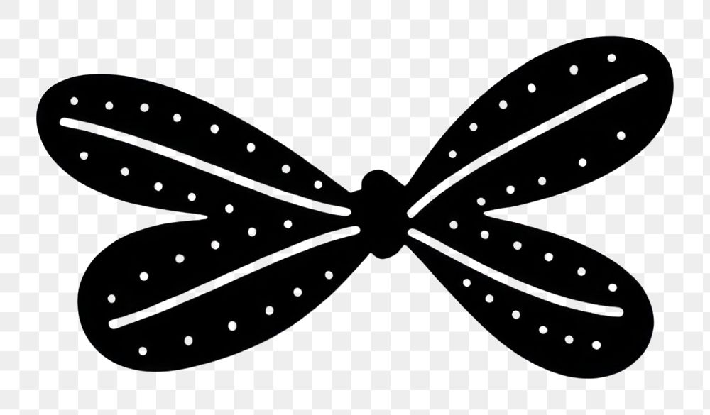 PNG Bow ribbon silhouette minimalist black.