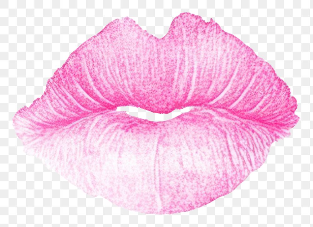 PNG Kiss mark cosmetics lipstick print.