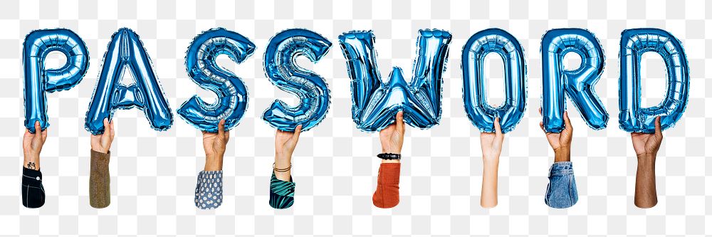 Password balloon png word sticker, transparent background