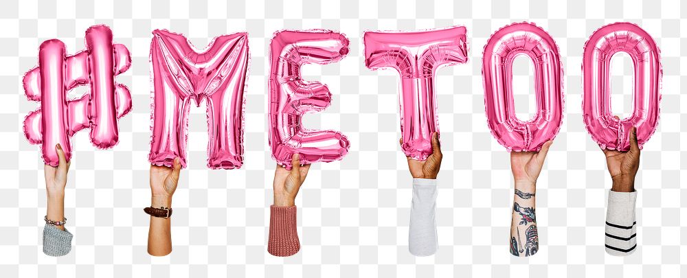 #metoo balloon png word sticker, transparent background