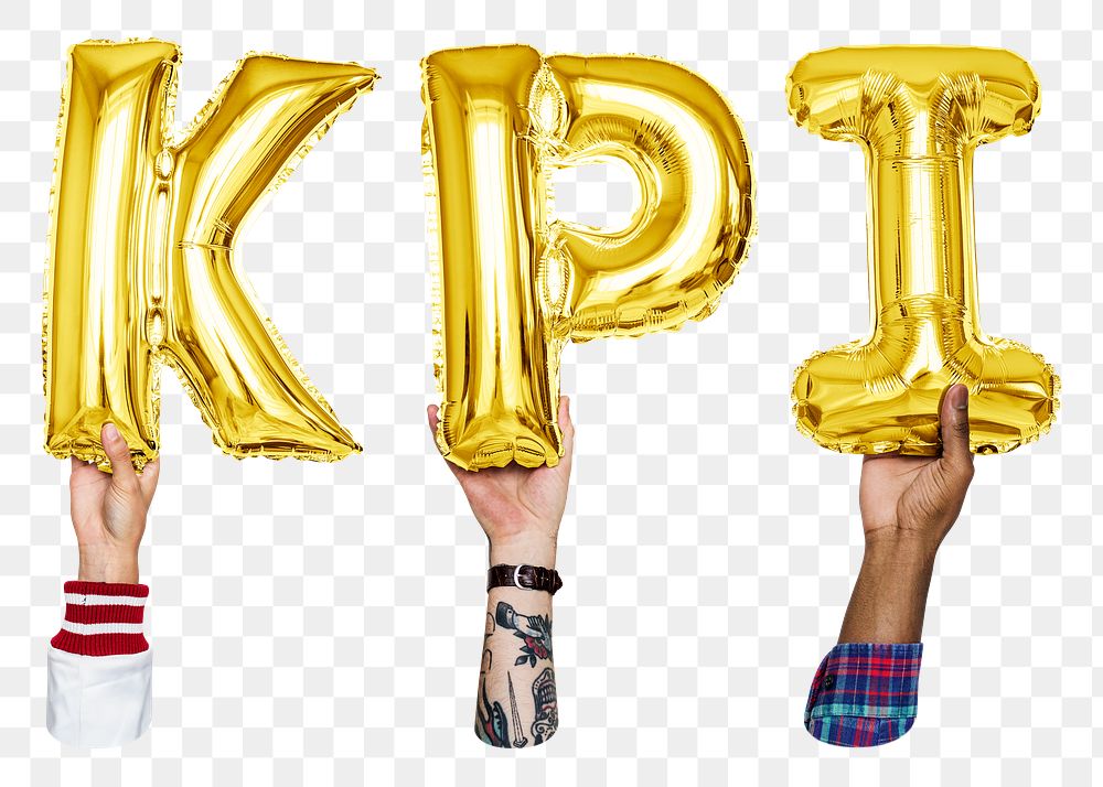 KPI balloon png word sticker, transparent background