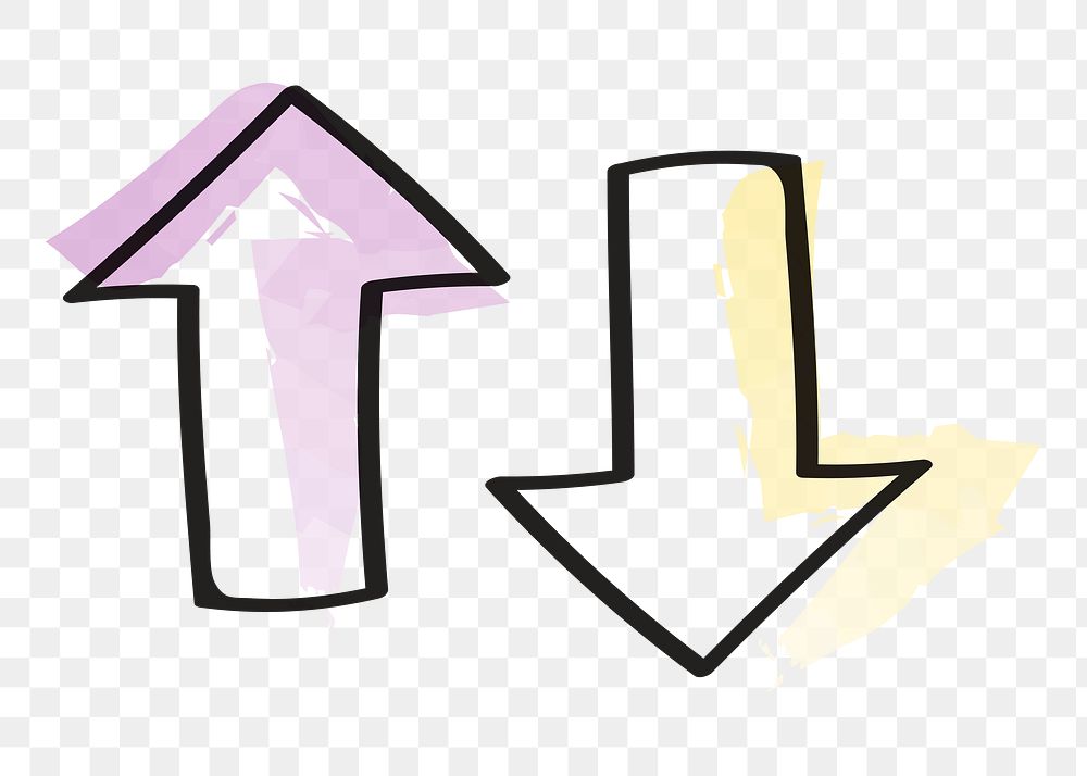 PNG up and down arrow in transparent background