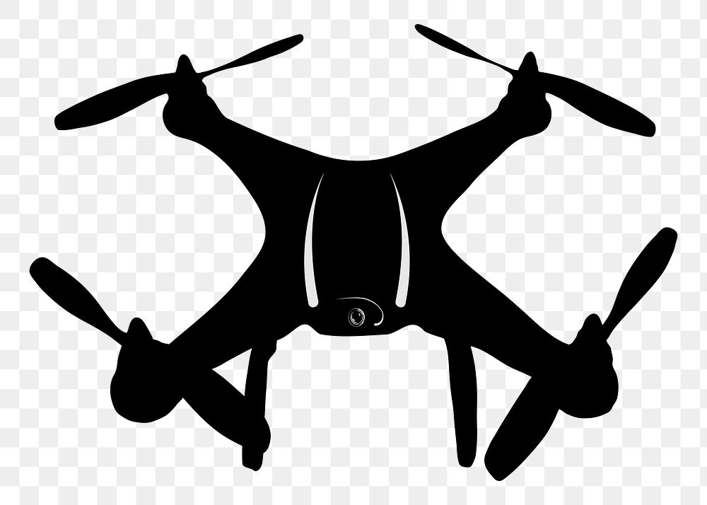 Drone png sticker, object illustration on transparent background. Free public domain CC0 image.