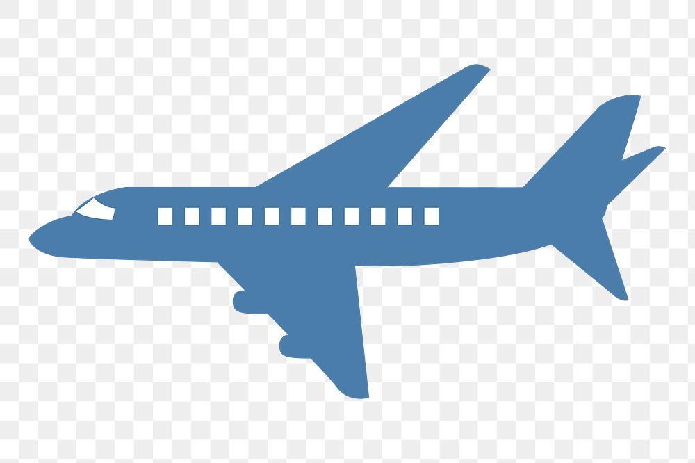 Airplane png sticker, travel illustration on transparent background. Free public domain CC0 image.