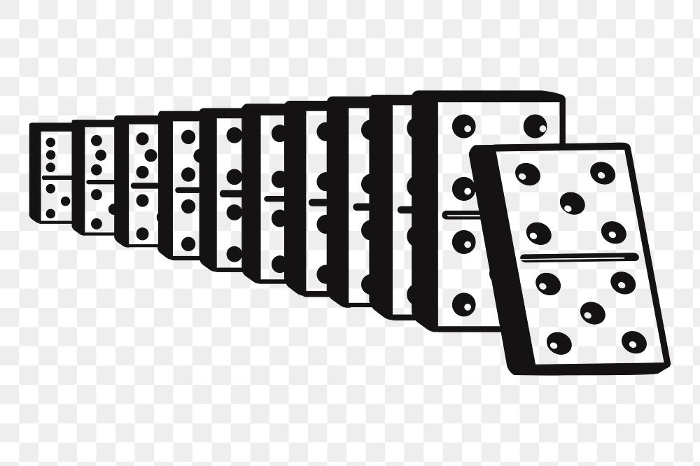Domino game png sticker, entertainment illustration on transparent background. Free public domain CC0 image.
