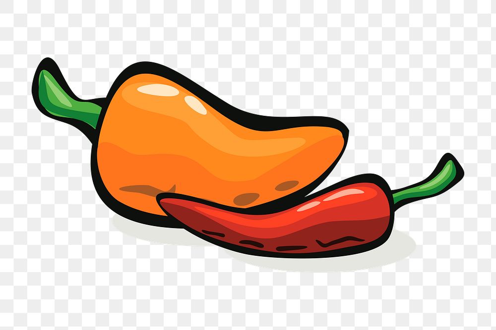 Chili pepper png sticker, vegetable illustration on transparent background. Free public domain CC0 image.