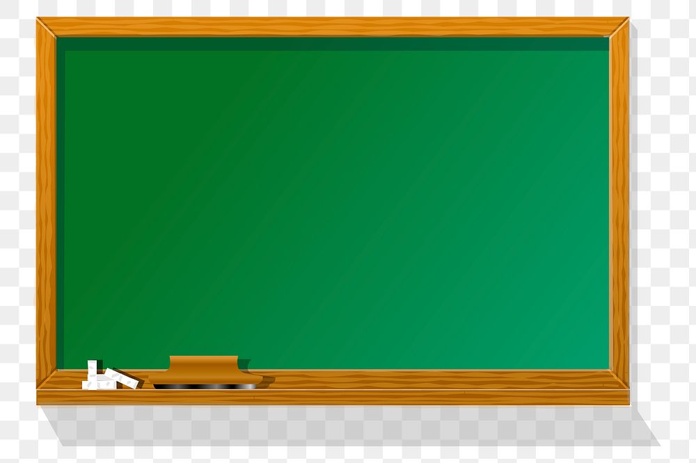 Chalkboard png sticker, school equipment illustration on transparent background. Free public domain CC0 image.