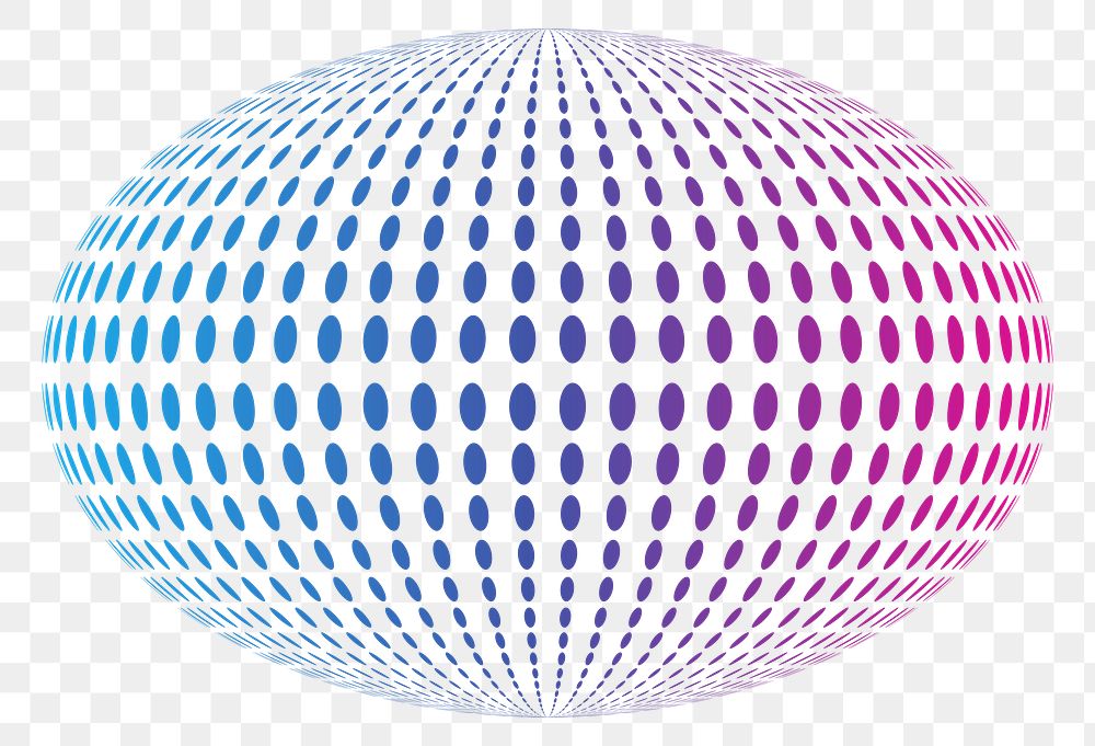 Dotted globe png sticker, modern business graphic on transparent background. Free public domain CC0 image.