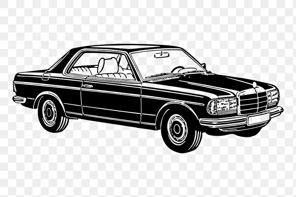 Classic car png sticker, vehicle illustration on transparent background. Free public domain CC0 image.