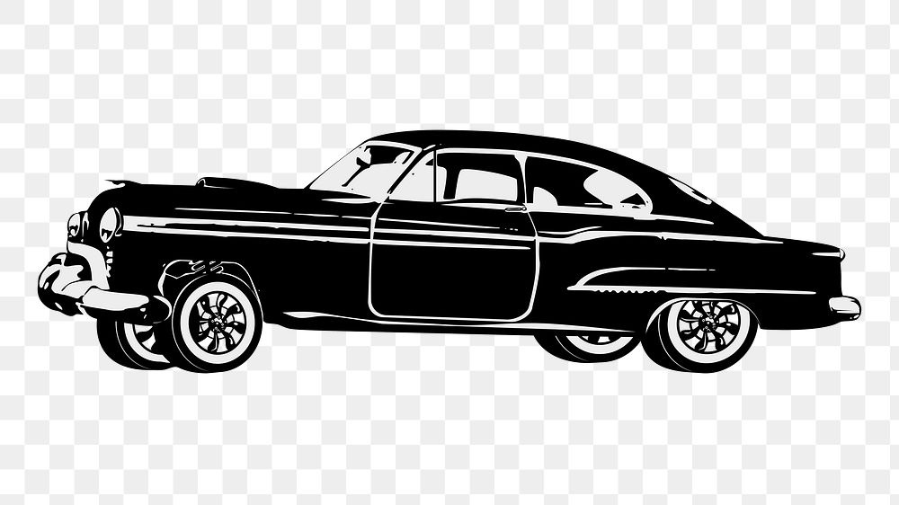 Classic car png sticker, vehicle illustration on transparent background. Free public domain CC0 image.