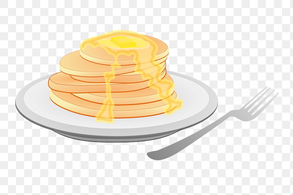 Pancakes png sticker, breakfast food illustration on transparent background. Free public domain CC0 image.