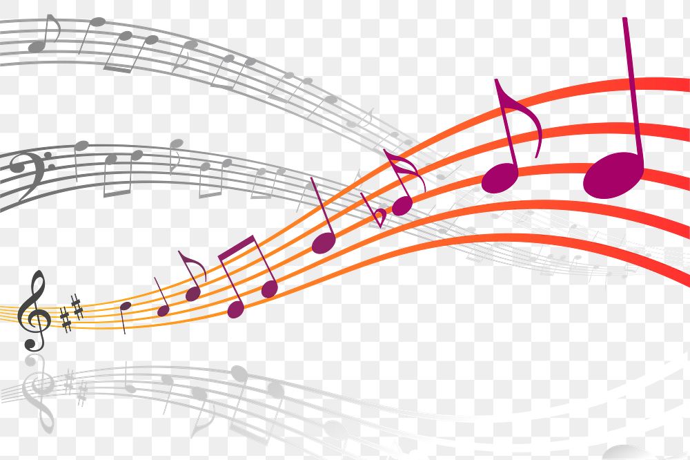 Musical notes png, transparent background. Free public domain CC0 image.