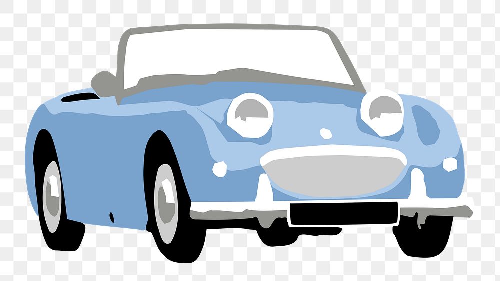 Classic car png sticker, vehicle illustration on transparent background. Free public domain CC0 image.