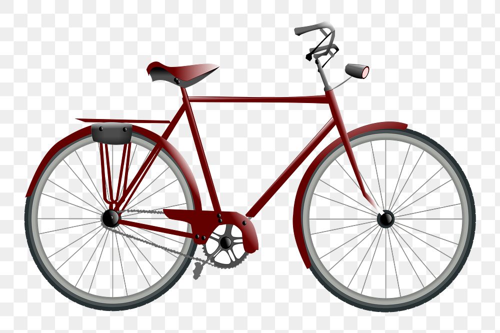 Bicycle png sticker, vehicle illustration on transparent background. Free public domain CC0 image.