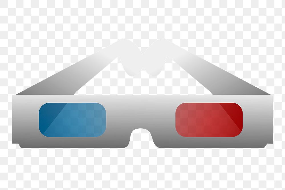 Retro 3D glasses png sticker, entertainment illustration on transparent background. Free public domain CC0 image.