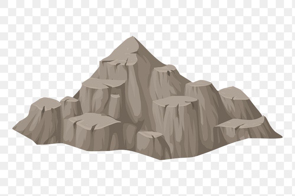 Mountain png sticker illustration, transparent background. Free public domain CC0 image