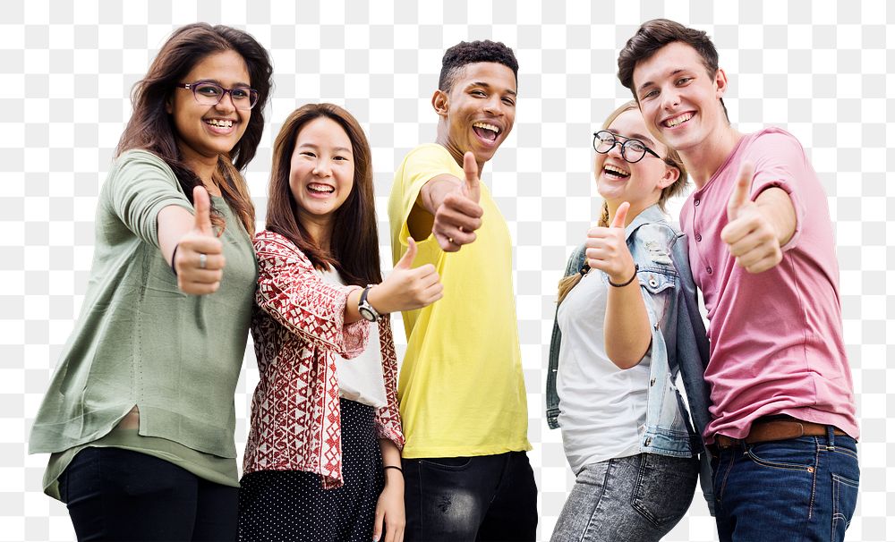 Successful students png sticker, transparent background