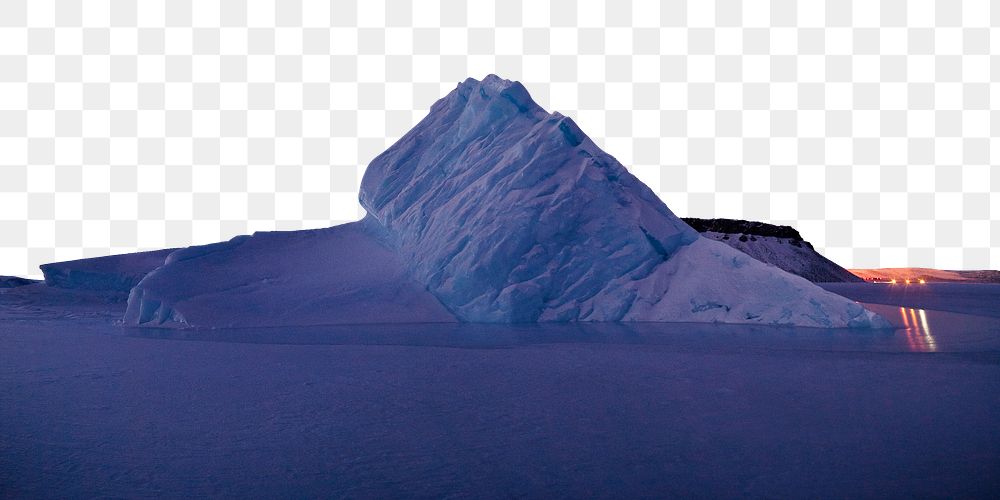 Iceberg png border, transparent background