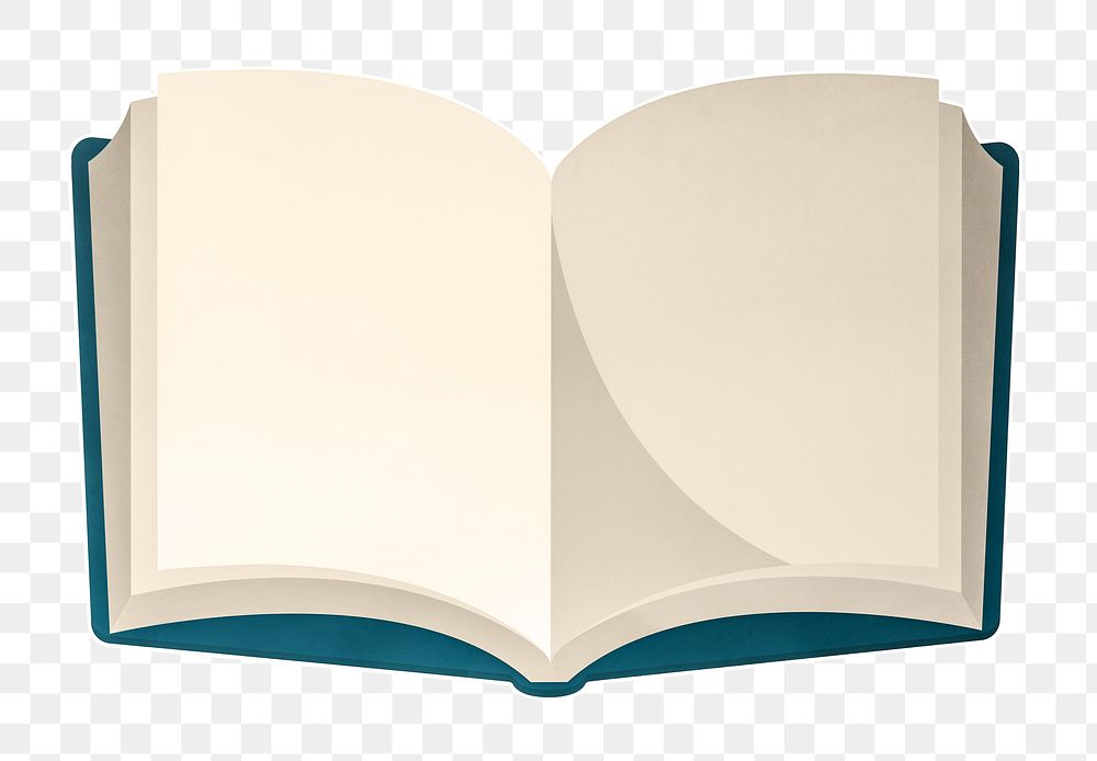 Open notebook png sticker, transparent background
