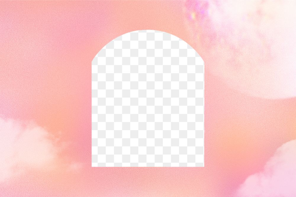 Pastel arch png frame, transparent background