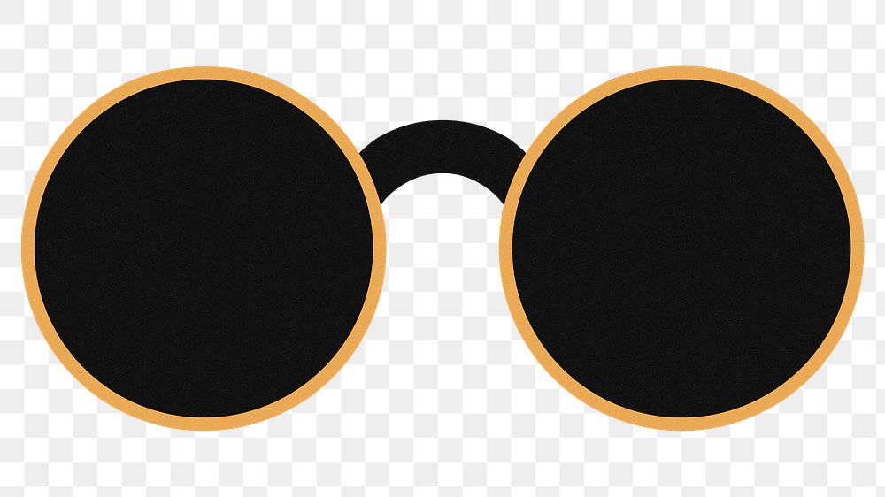 Round sunglasses png sticker,  transparent background