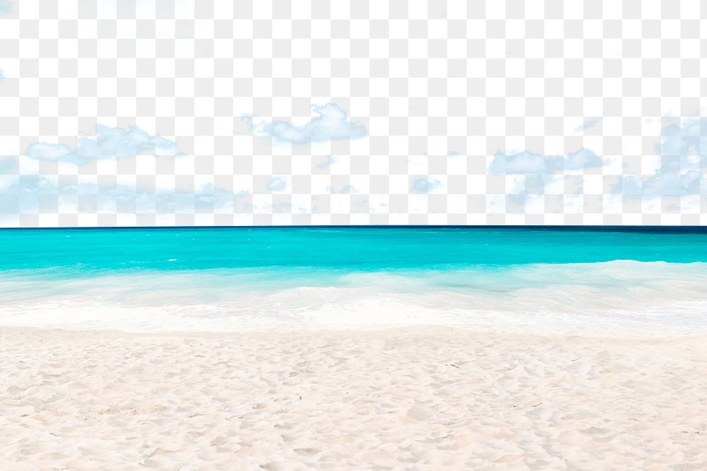 Beautiful beach png border, transparent background