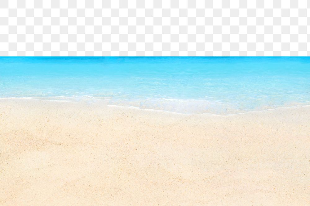 Beautiful beach png border, transparent background