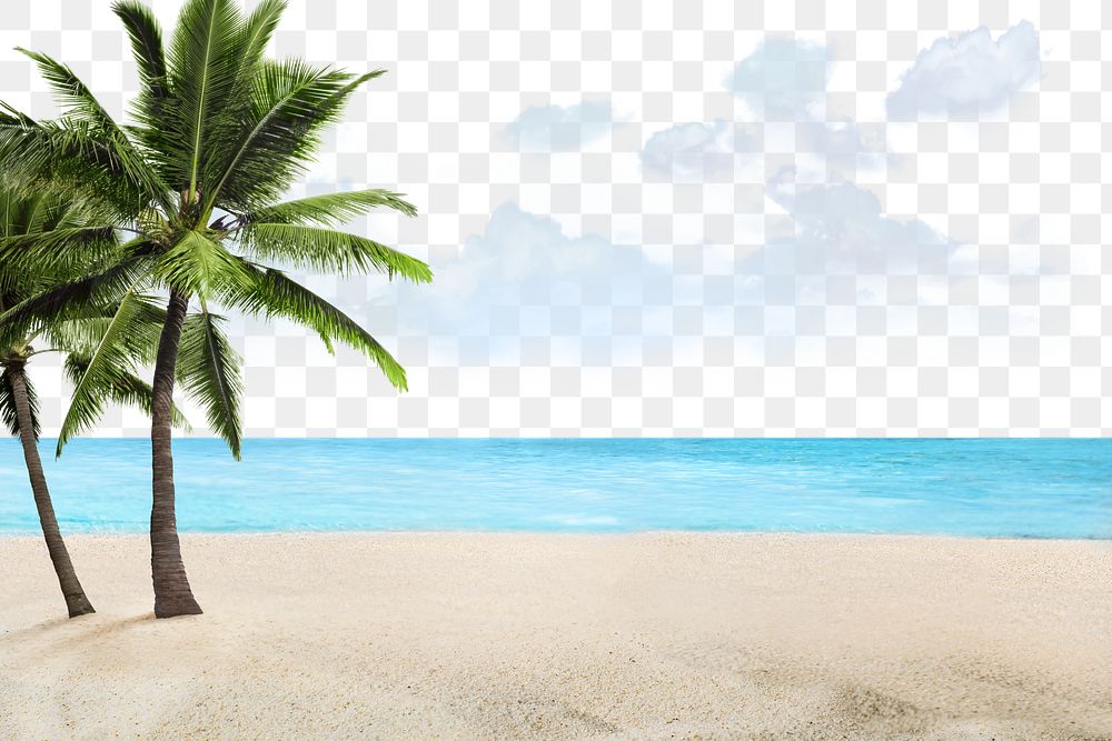 Summer beach png, transparent background