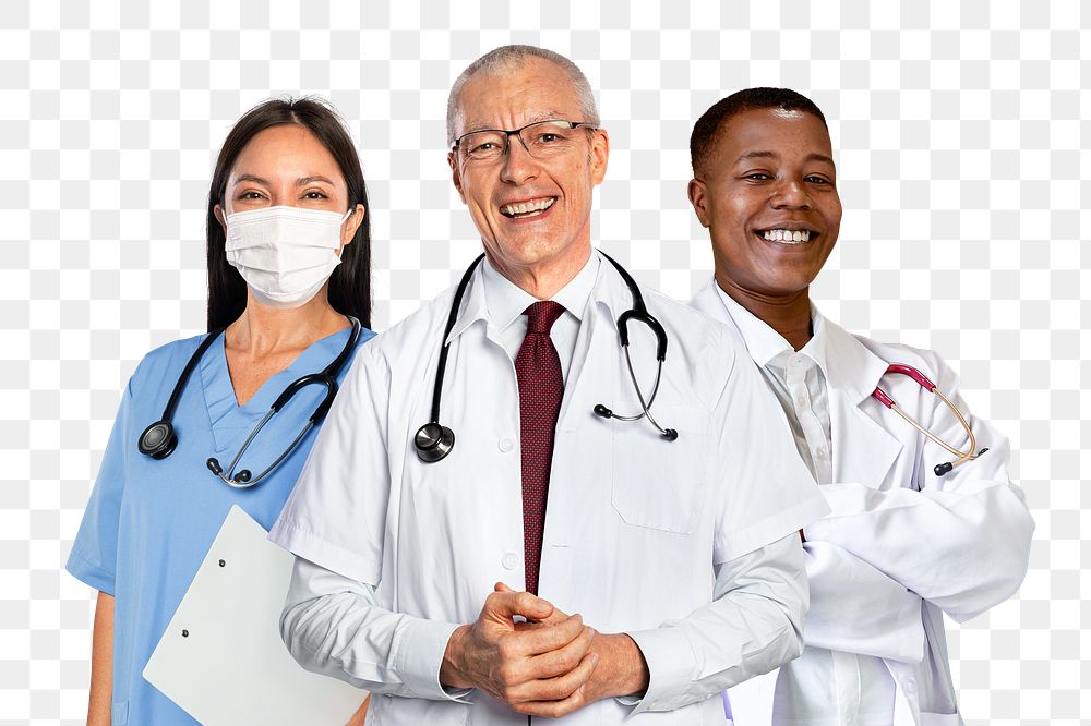 Healthcare workers png sticker, transparent background