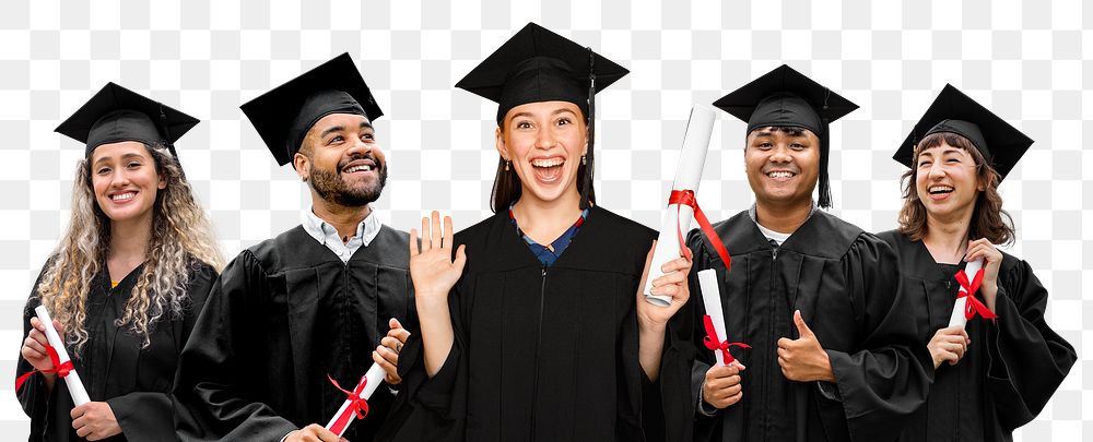 University graduation png sticker, transparent background