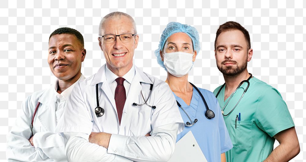 Healthcare workers png sticker, transparent background
