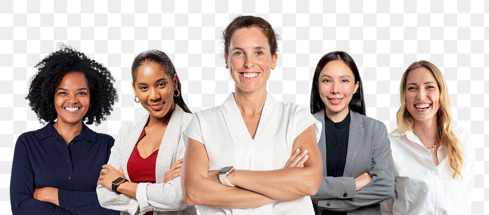 Successful businesswomen png sticker, transparent background