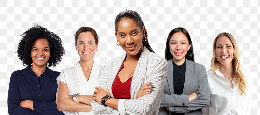 Successful businesswomen png sticker, transparent background