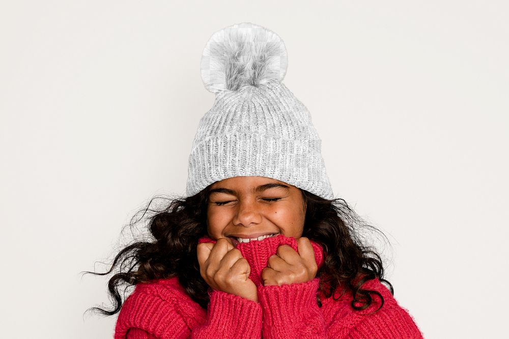 Kid's beanie png mockup, transparent design 