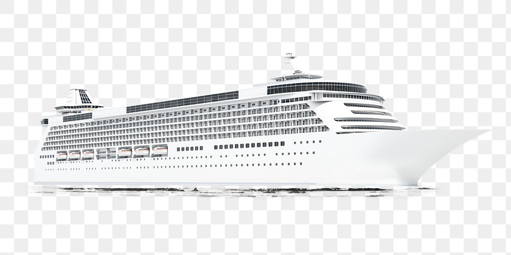 Cruise ship png sticker, vehicle image on transparent background