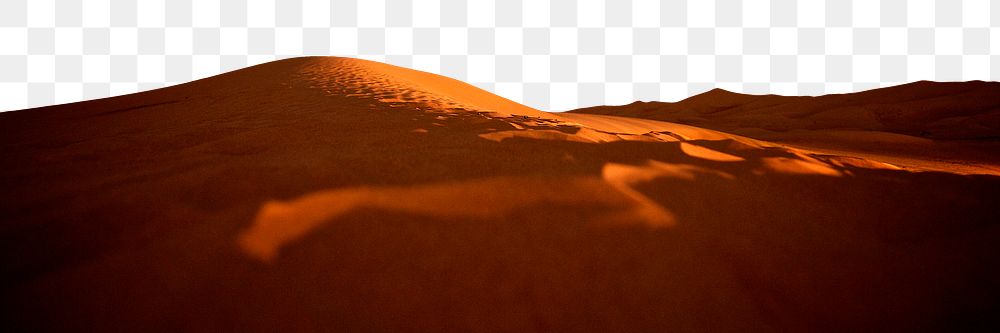 Sand dunes png border, transparent background