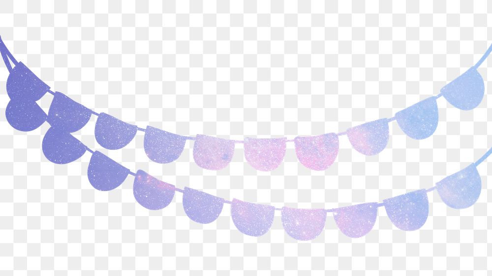 Purple glitter png transparent background, festive decor illustration