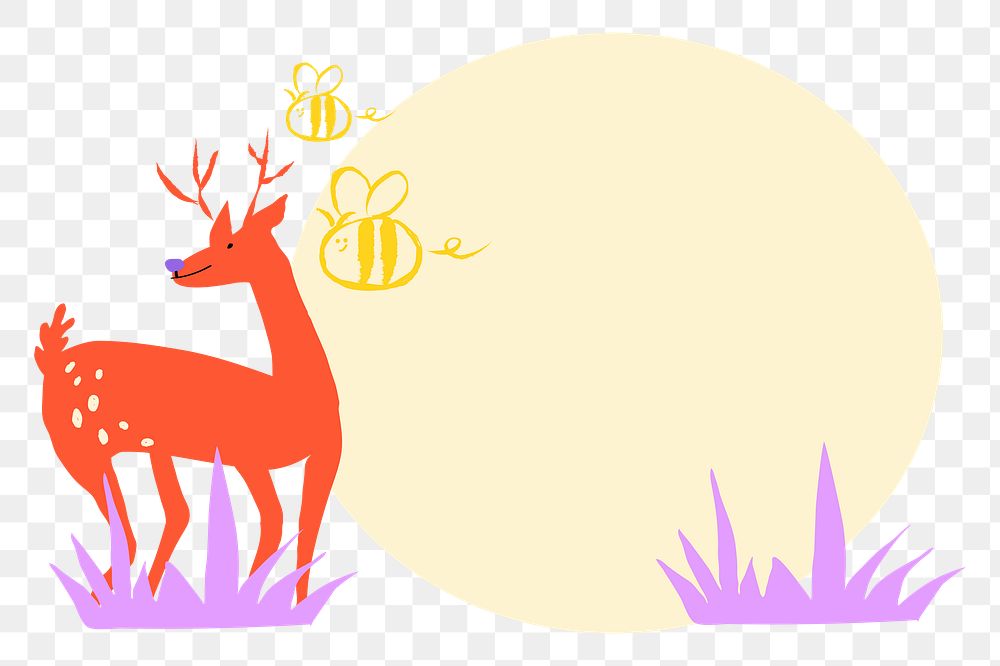 Animal, nature png frame sticker, transparent background