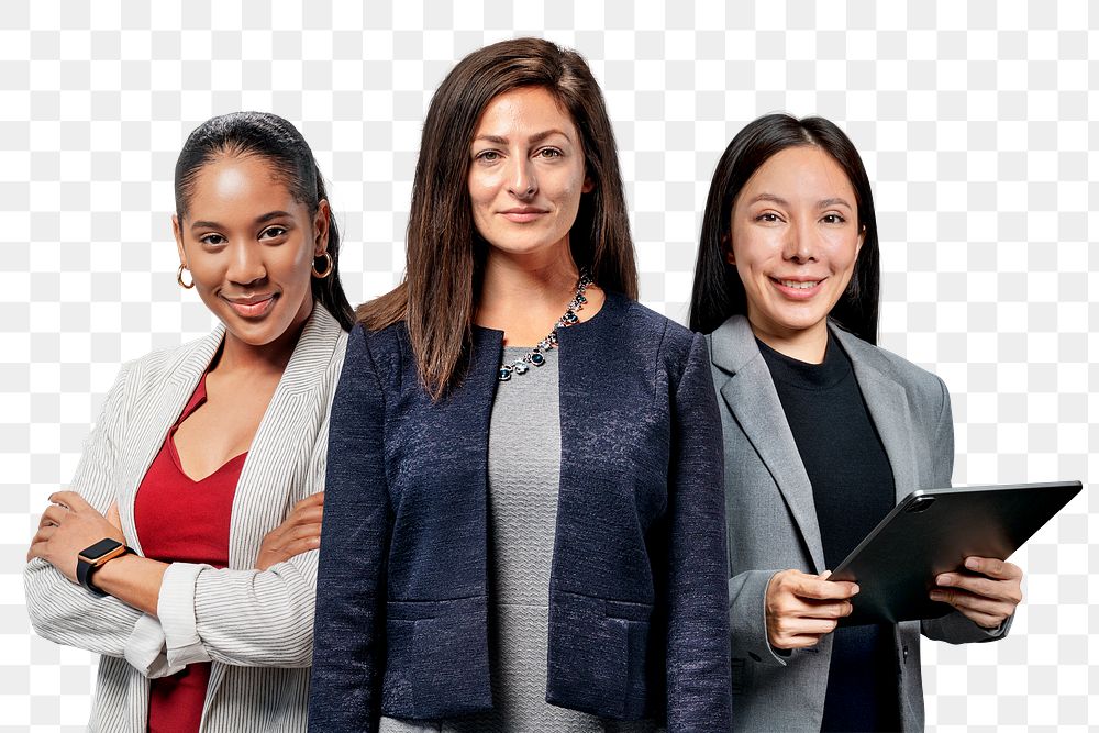 Png successful business women sticker, transparent background