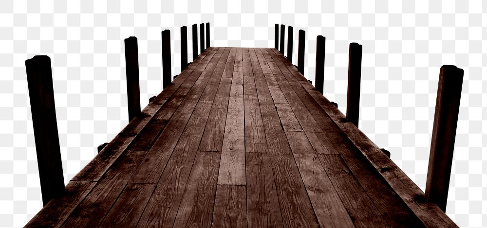 Wooden boardwalk png border, transparent background