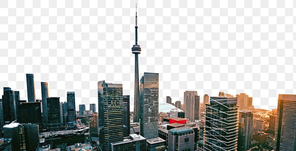 Png skyline border, Toronto, transparent background