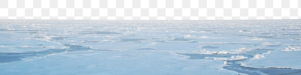 Melting Arctic ice png border, transparent background