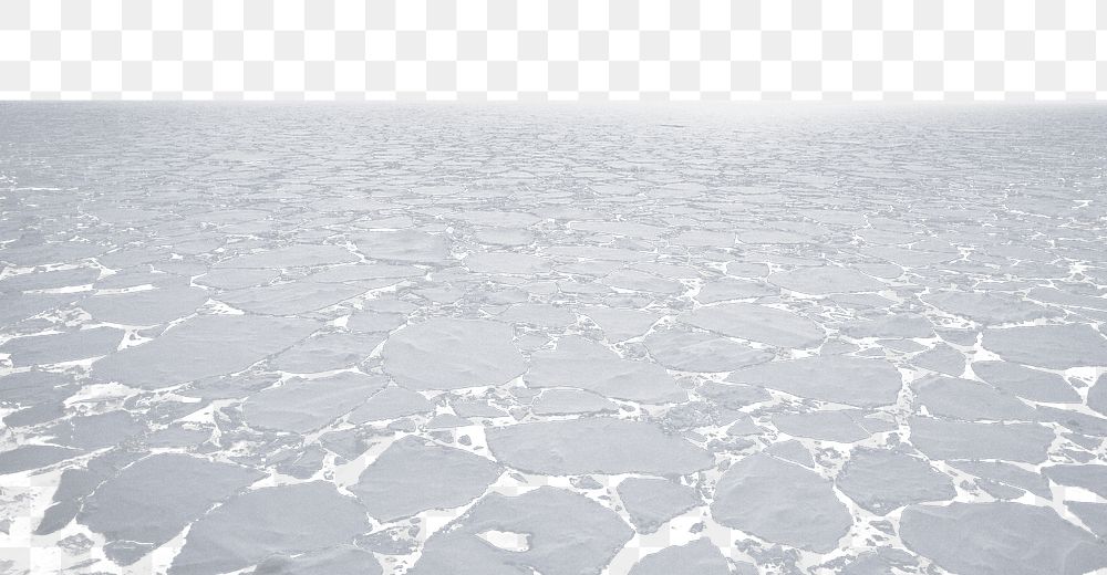 Ice lake png border, transparent background